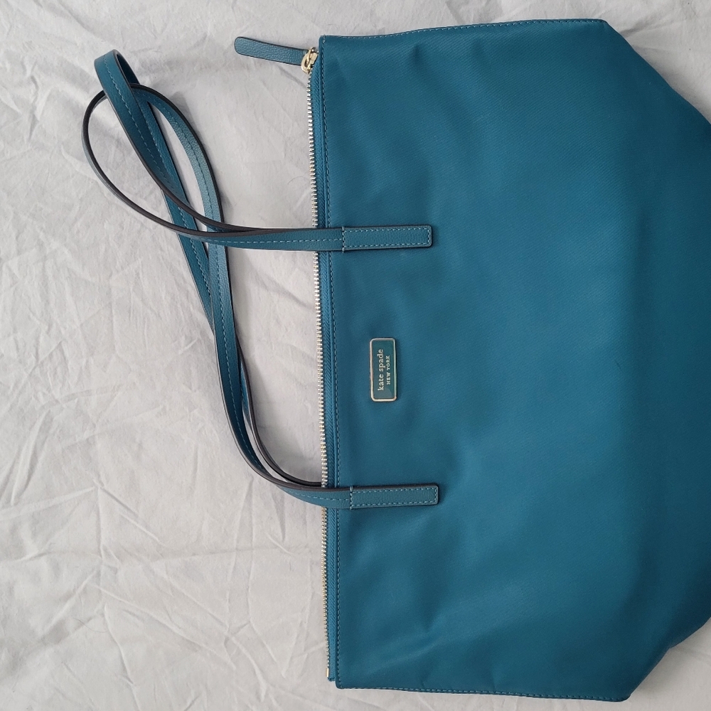 Kate Spade Teal Blue Nylon Tote - Picture 4 of 6